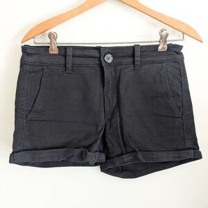American Eagle Black Midi Chino Shorts 6